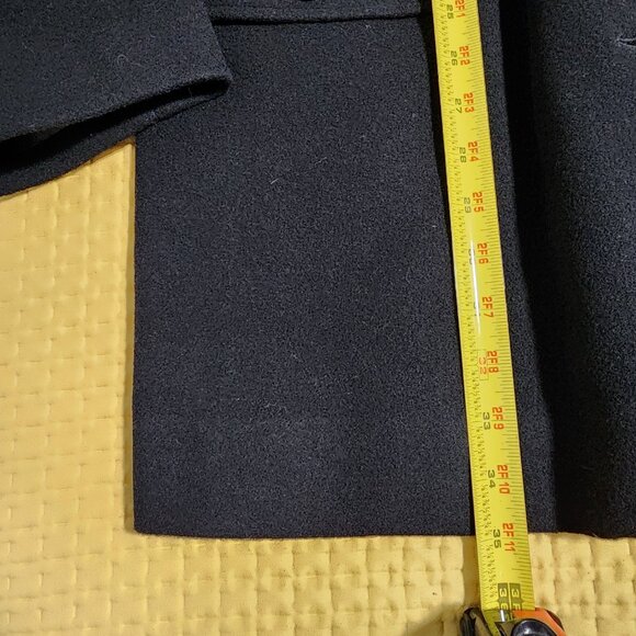 Harve Benard Coat Wool Blend Longline Black Front Cozy Warm lightweight Size 18 - Picture 9 of 11